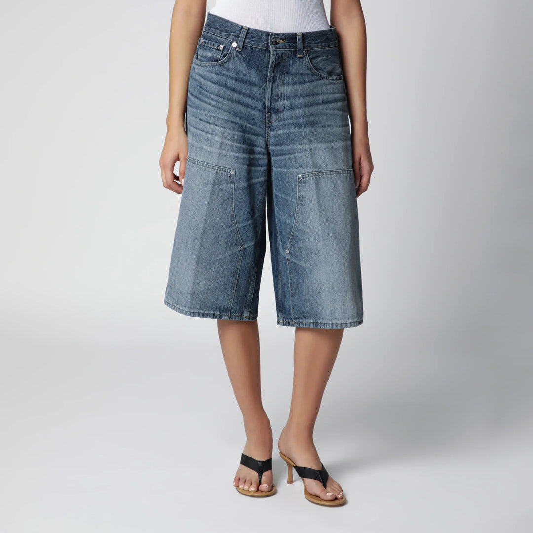 HAIKURE - Haikure wide Bermuda shorts in Blue Ryder denim Brand Shorts 25