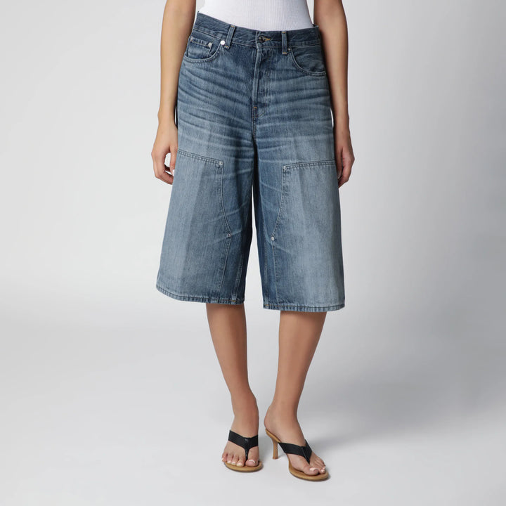 HAIKURE - Haikure wide Bermuda shorts in Blue Ryder denim Brand Shorts 25
