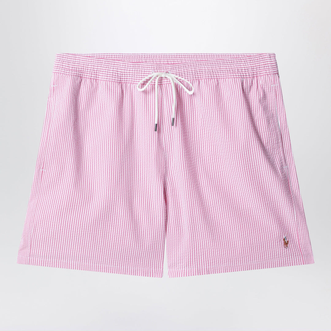 Shorts Polo Ralph Lauren - Traveler striped white/pink swim shorts Brand