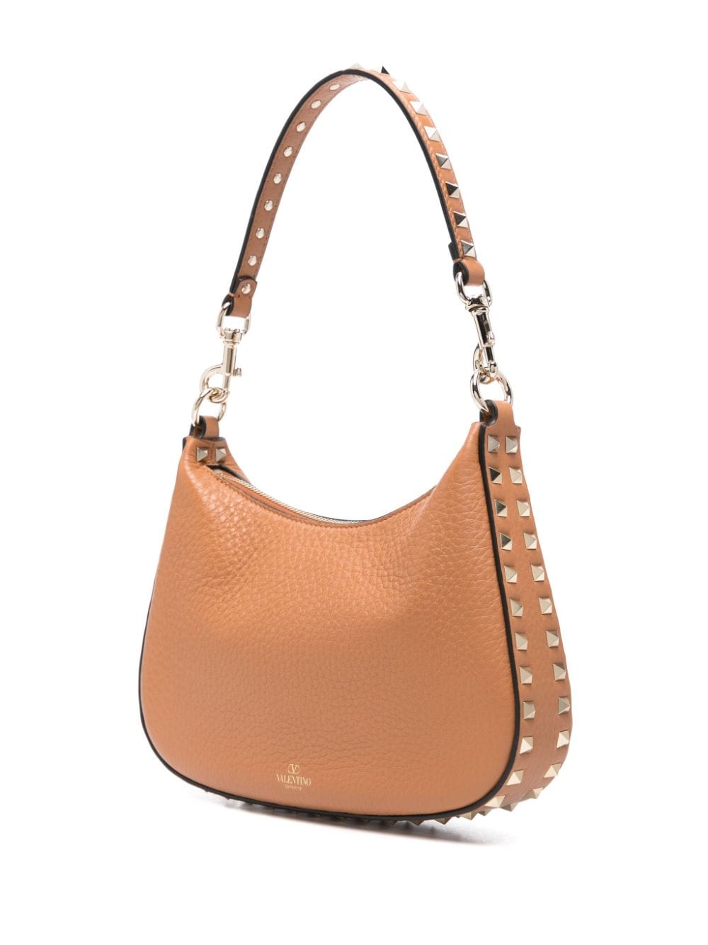 Valentino Garavani Shoulder UNI Valentino Garavani Rockstud Hobo In Pomegranate Calfskin Valentino Garavani Rockstud Hobo In Pomegranate Calfskin Brand
