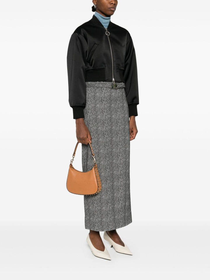 Valentino Garavani Shoulder UNI Valentino Garavani Rockstud Hobo In Pomegranate Calfskin Valentino Garavani Rockstud Hobo In Pomegranate Calfskin Brand