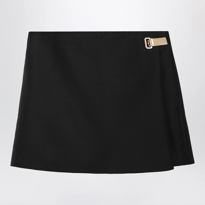 Balenciaga - Black wool and silk mini skirt Brand Skirts 36  FR