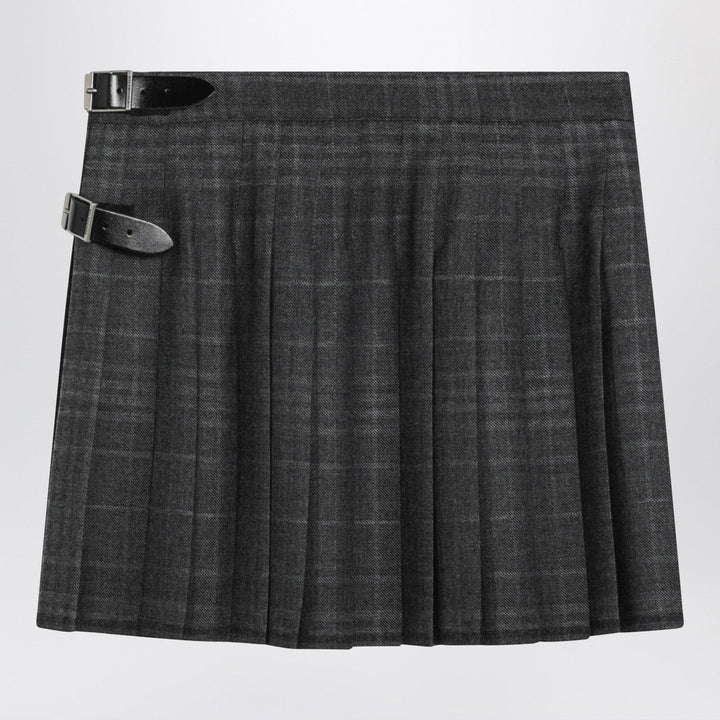 Skirts 36  FR Balenciaga - Grey shadow-effect tartan mini skirt Brand