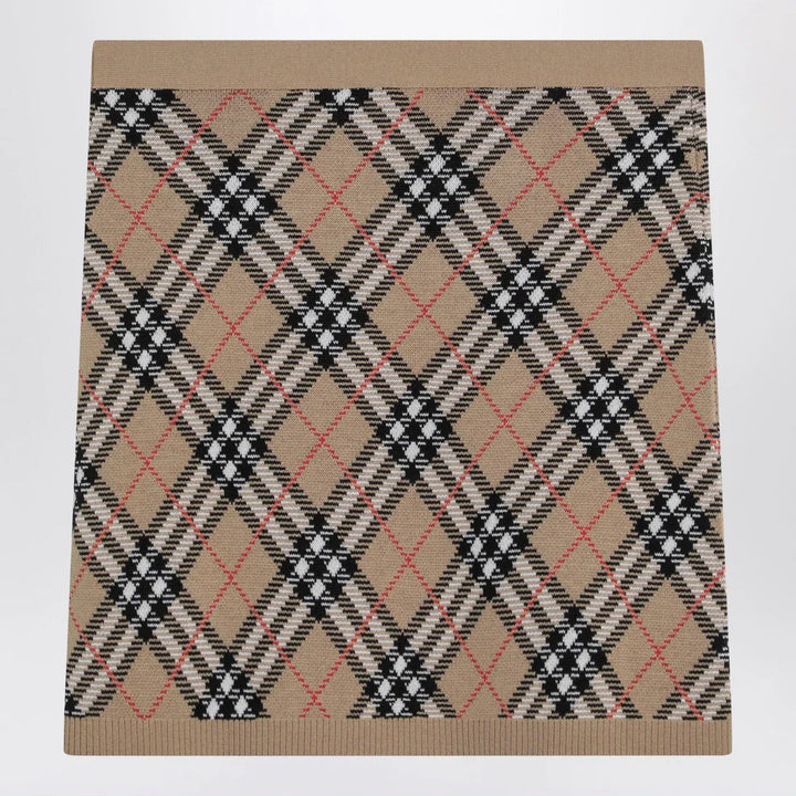 Burberry - Wool and mohair blend check mini skirt Brand Skirts