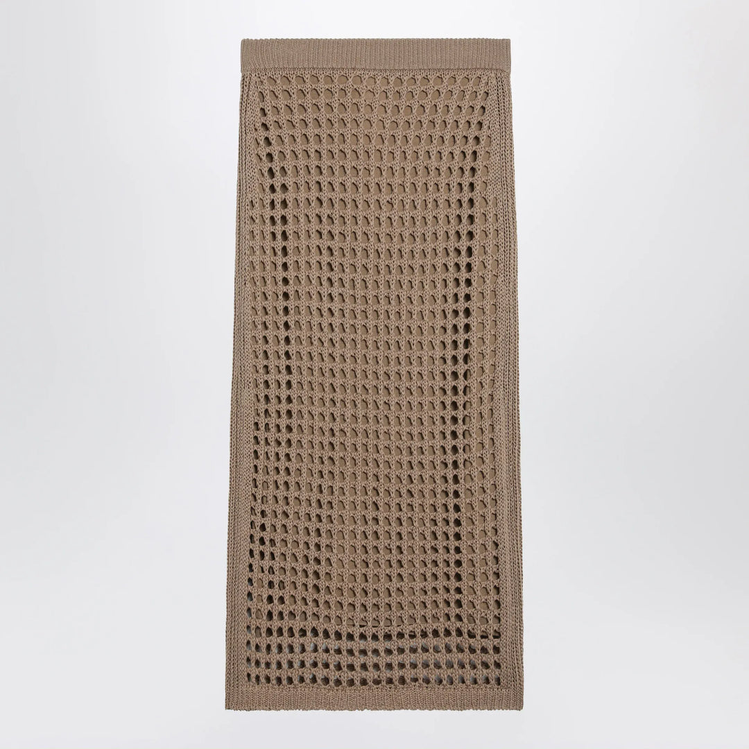 Max Mara - Mesh cotton maxi skirt in Desert Brand Skirts