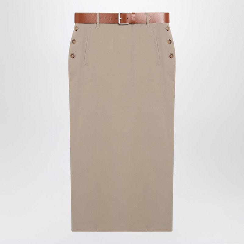 Skirts Moschino - Jupe with beige wool skirt - 44 IT Brand