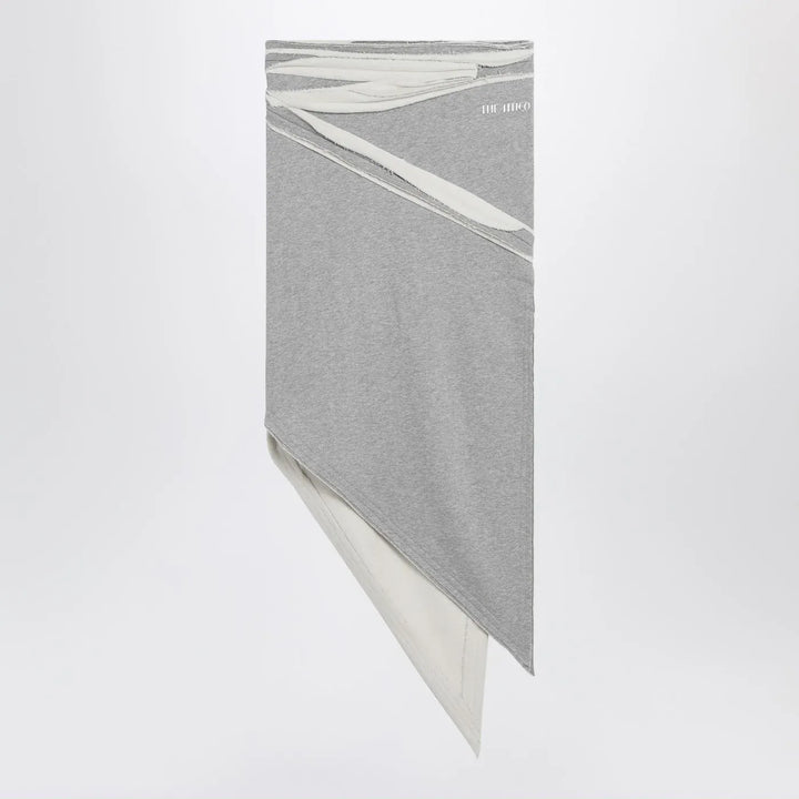 The Attico - Asymmetric grey mélange cotton skirt Brand Skirts 38  IT