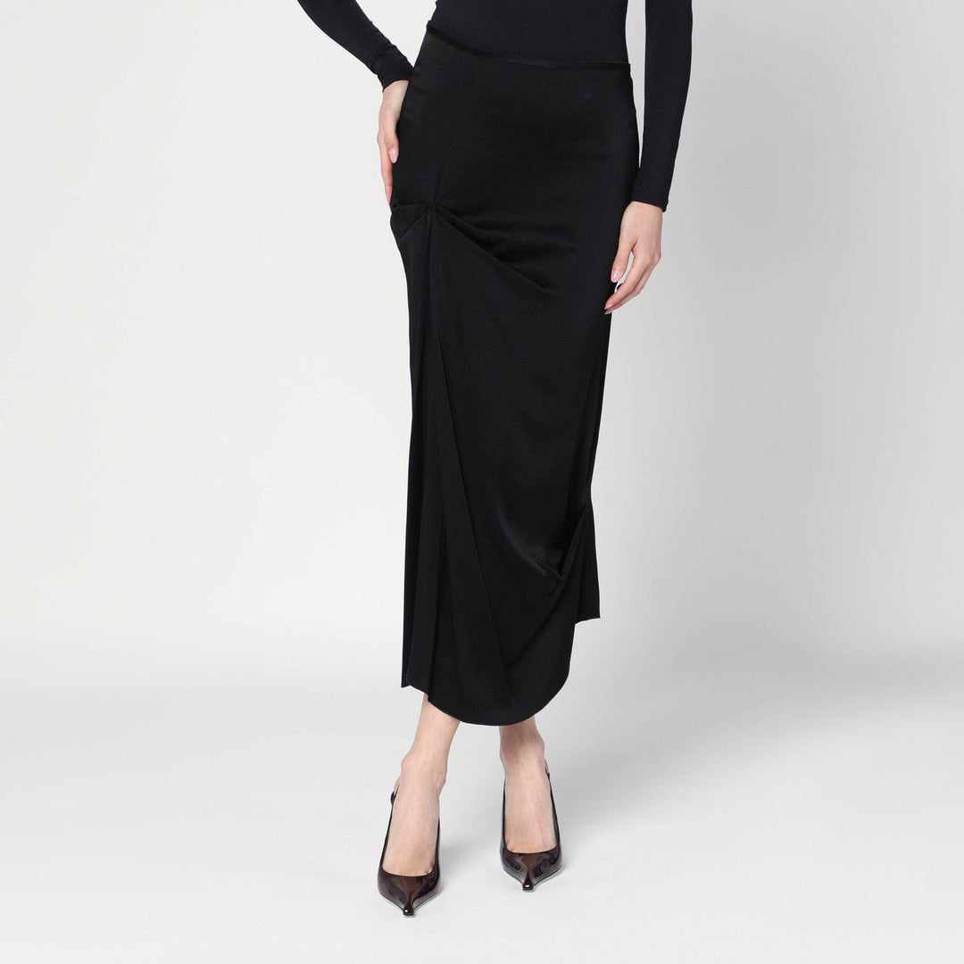 Skirts 8 UK Victoria Beckham - Black midi skirt with draping Brand