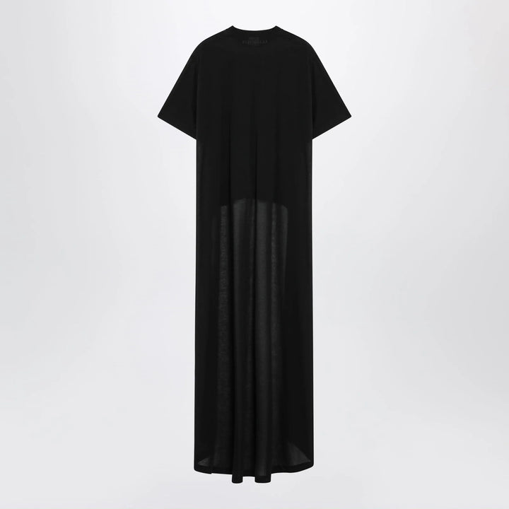 Balenciaga - Black maxi train T-shirt in cotton jersey Brand T-Shirt