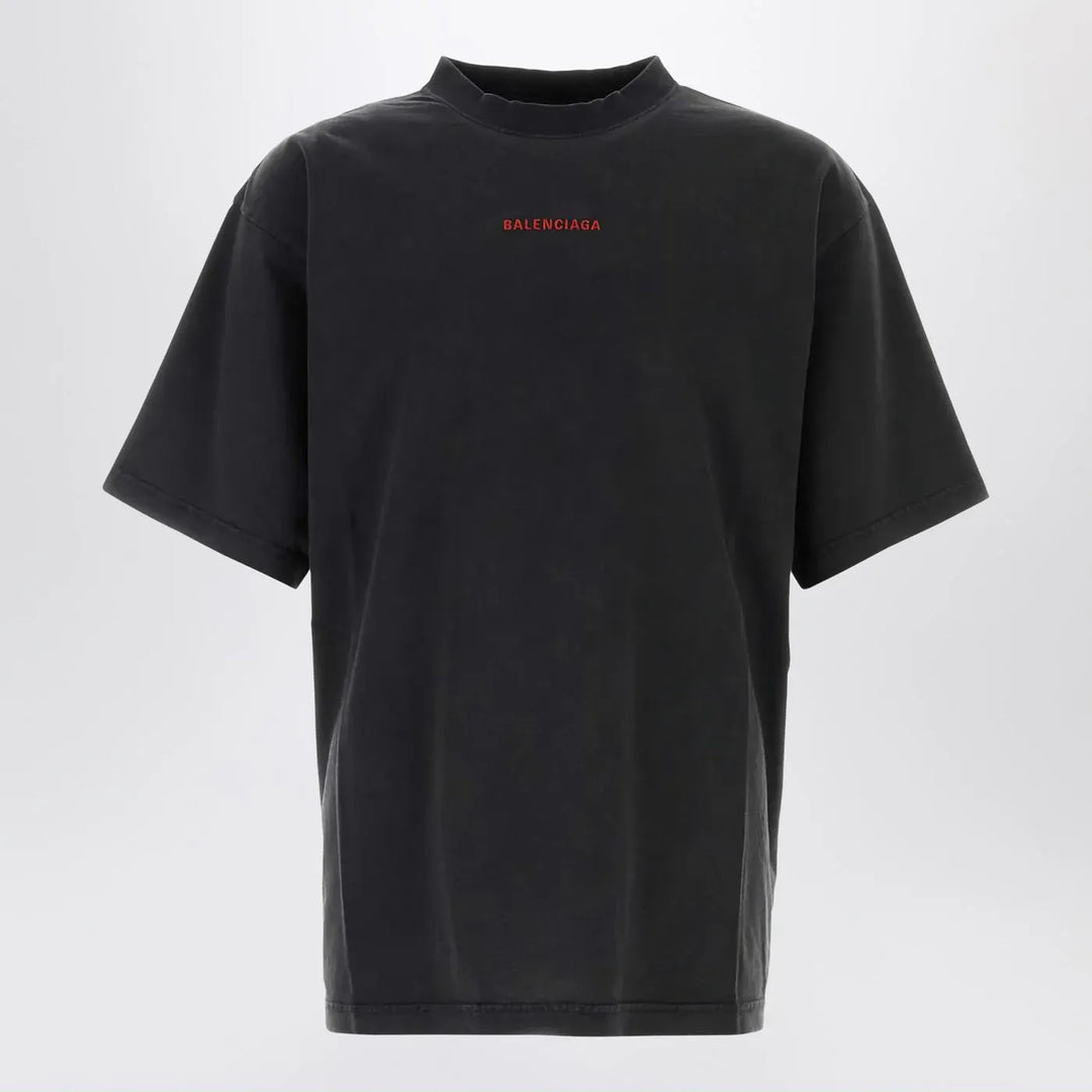Balenciaga - Light blue medium-fit T-shirt with logo Brand T-Shirt XL