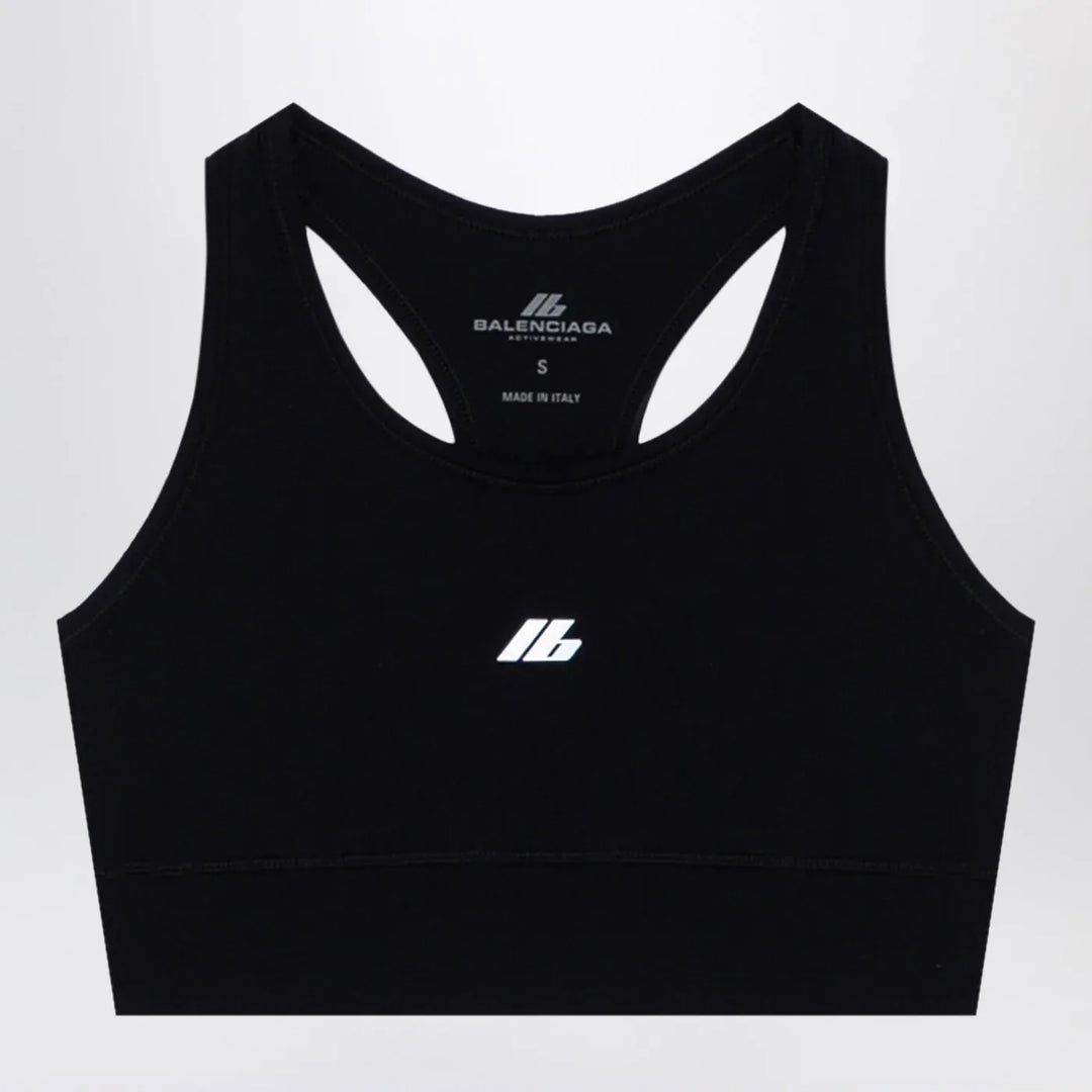 Balenciaga - Black Activewear sleeveless top in matt nylon blend Brand Tank S