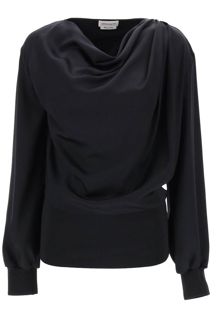 Alexander Mcqueen Topwear 40 Alexander Mcqueen draped blouse in satin Alexander Mcqueen draped blouse in satin Brand