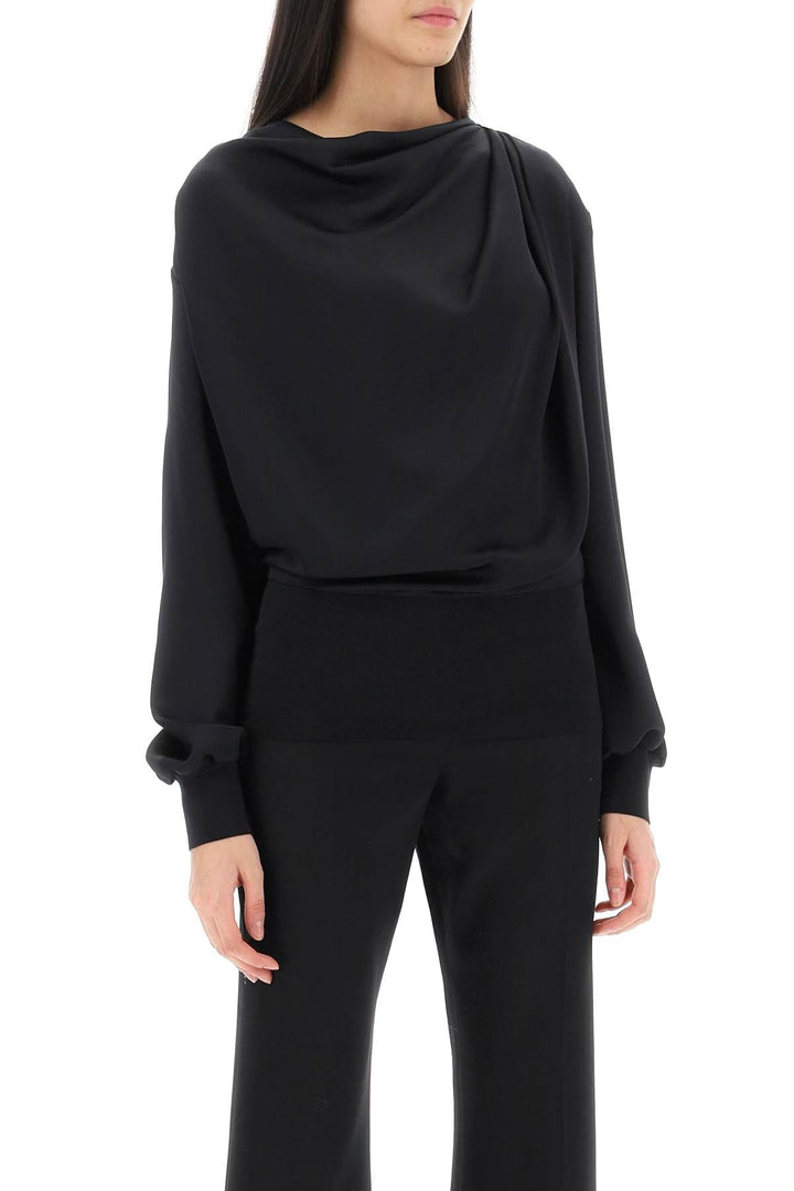 Alexander Mcqueen Topwear 40 Alexander Mcqueen draped blouse in satin Alexander Mcqueen draped blouse in satin Brand