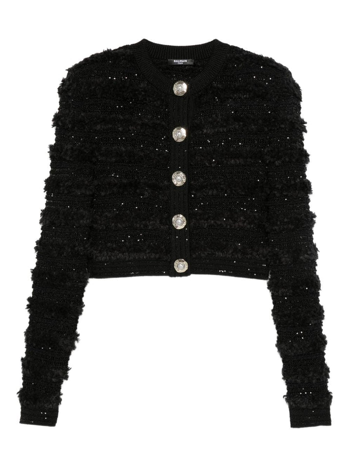 Balmain Topwear Balmain Sweaters Black Balmain Sweaters Black Brand