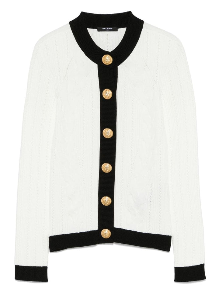 Balmain Topwear Balmain Sweaters White Balmain Sweaters White Brand