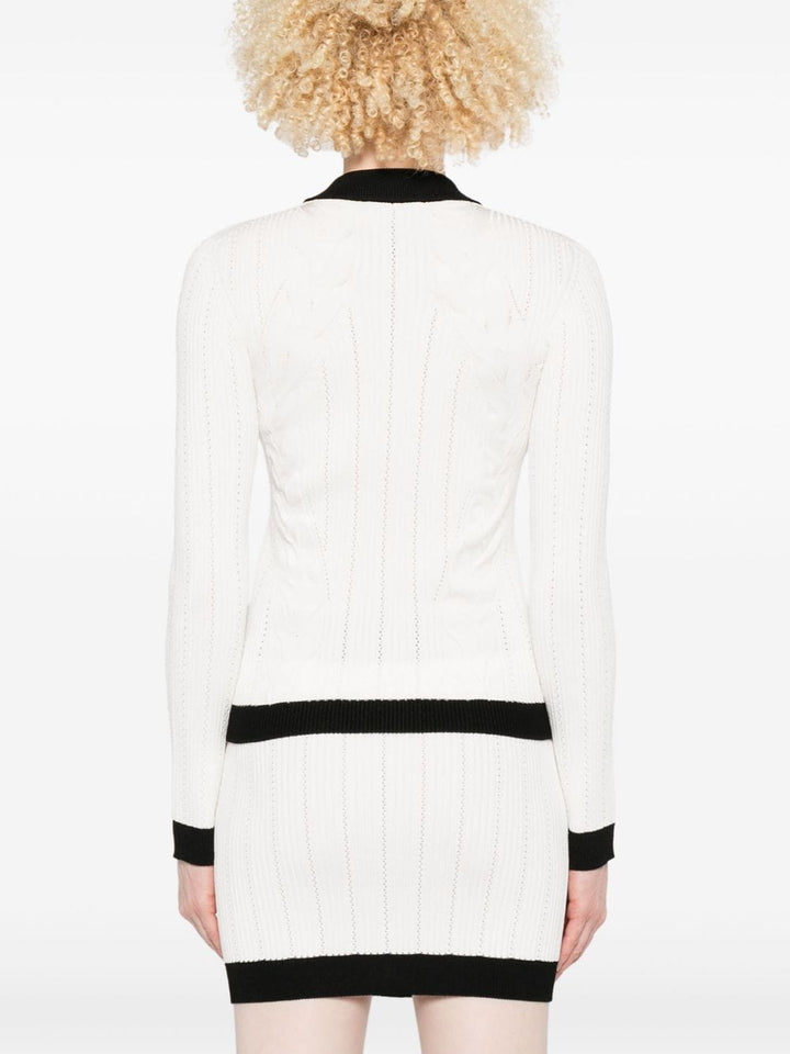 Balmain Topwear Balmain Sweaters White Balmain Sweaters White Brand