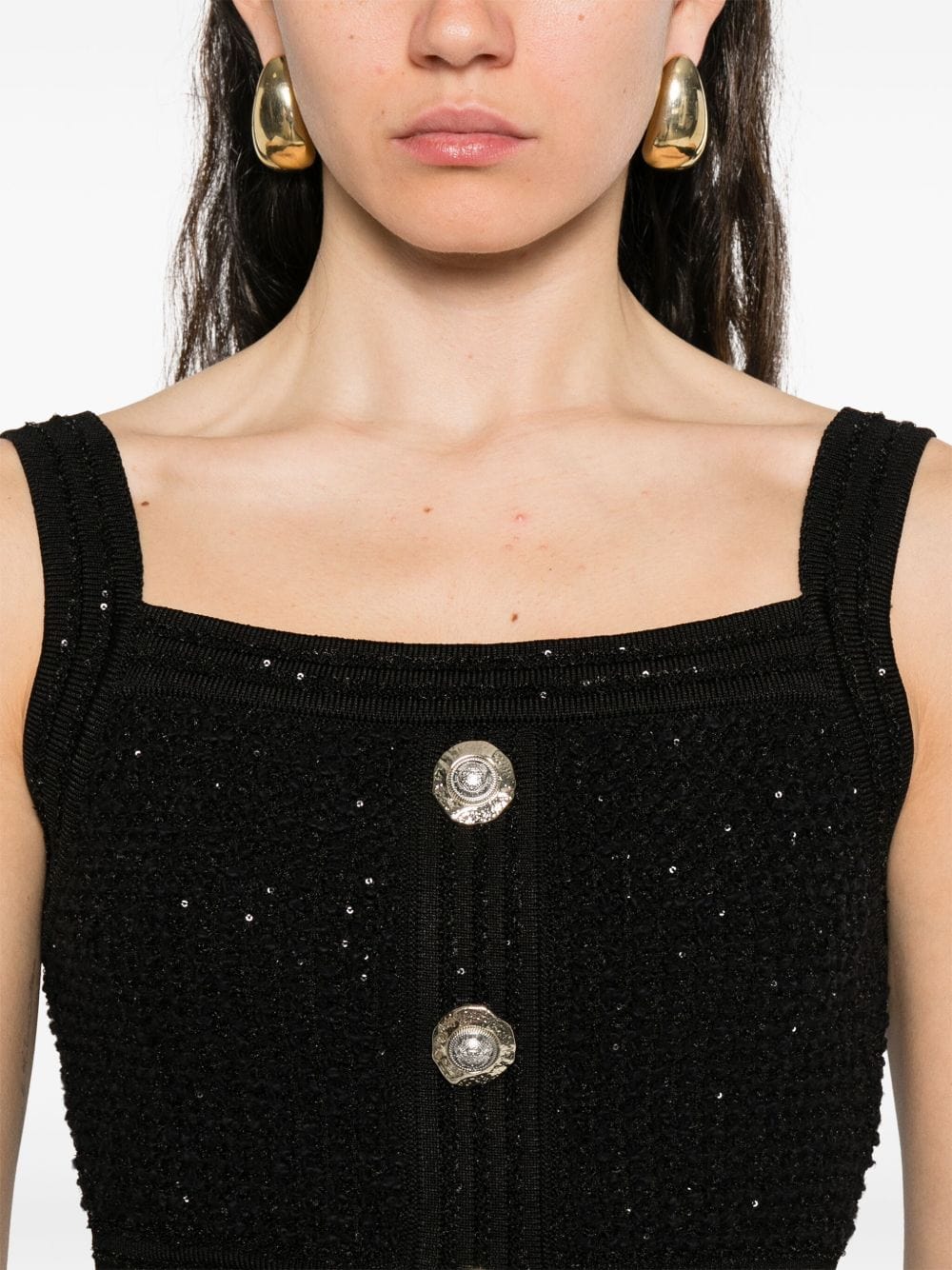 Balmain Topwear Balmain Top Black Balmain Top Black Brand