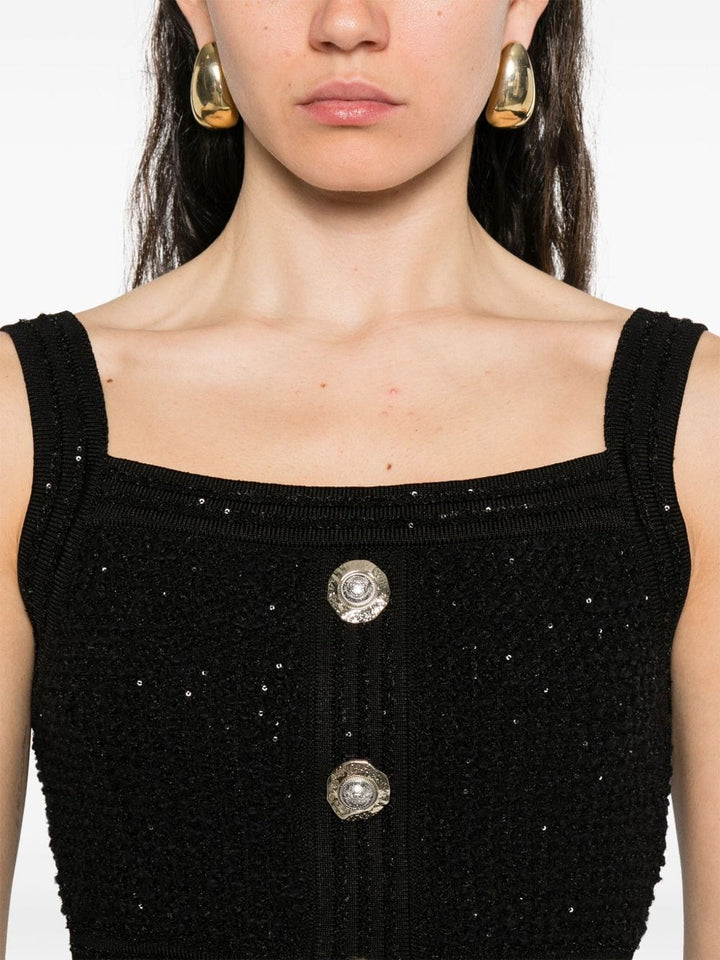 Balmain Topwear Balmain Top Black Balmain Top Black Brand