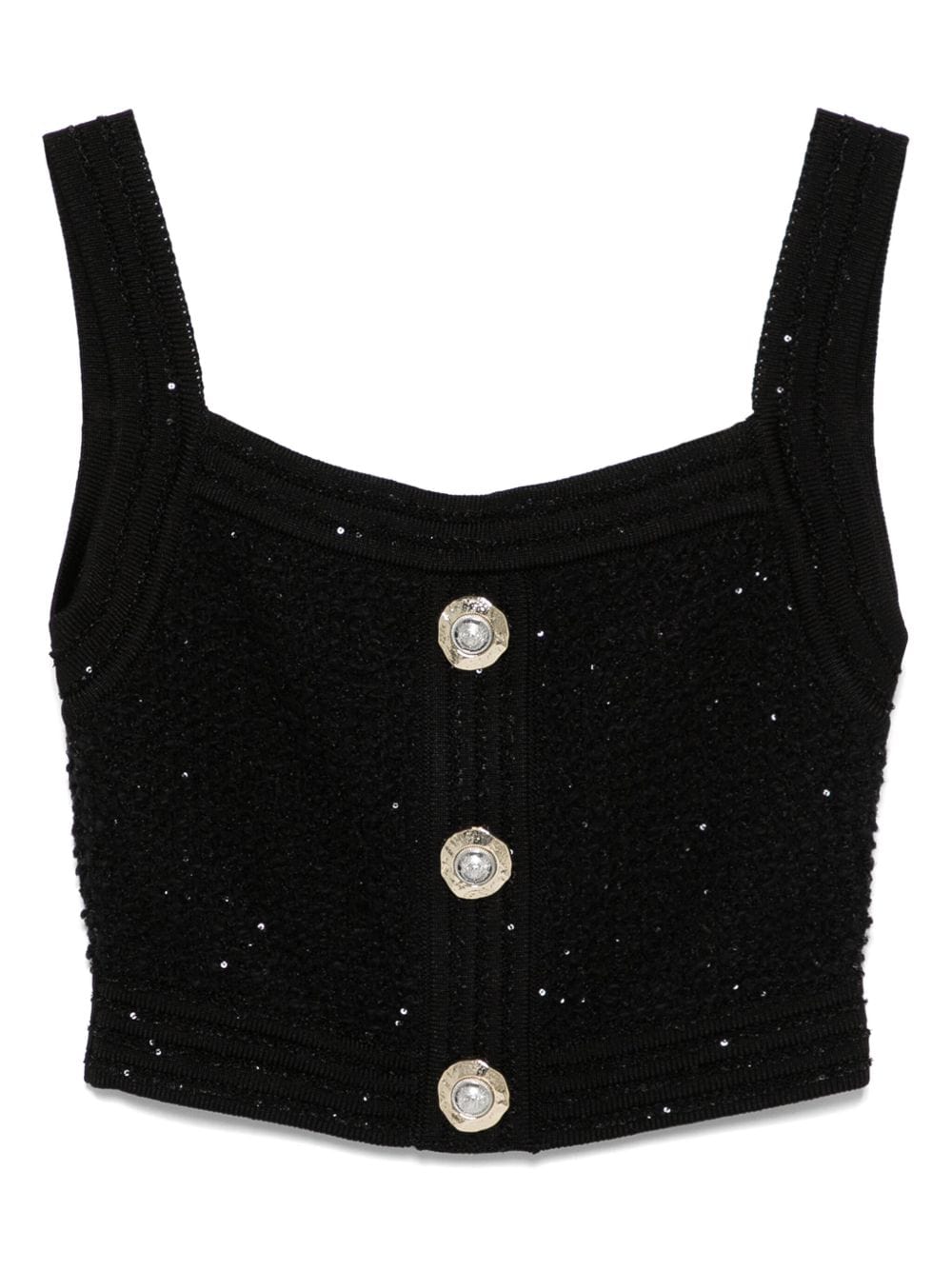 Balmain Topwear Balmain Top Black Balmain Top Black Brand