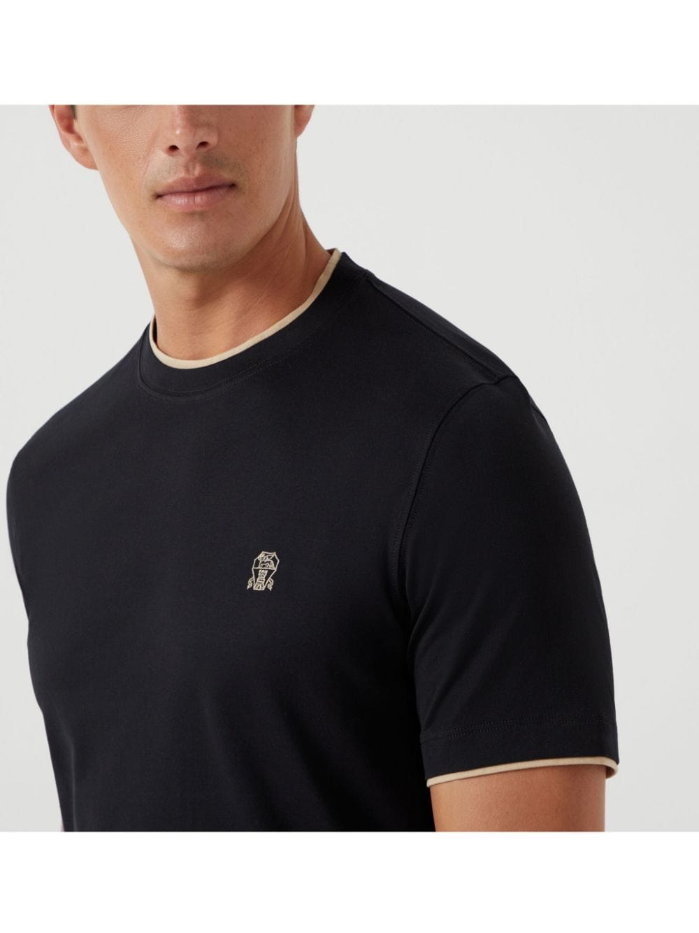 Brunello Cucinelli Topwear Brunello Cucinelli T-shirts and Polos Black Brunello Cucinelli T-shirts and Polos Black Brand