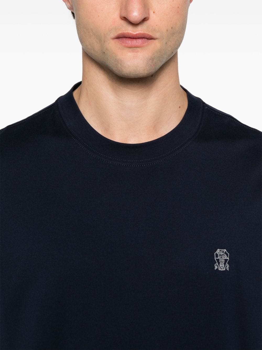 Brunello Cucinelli Topwear Brunello Cucinelli T-shirts and Polos Blue Brunello Cucinelli T-shirts and Polos Blue Brand