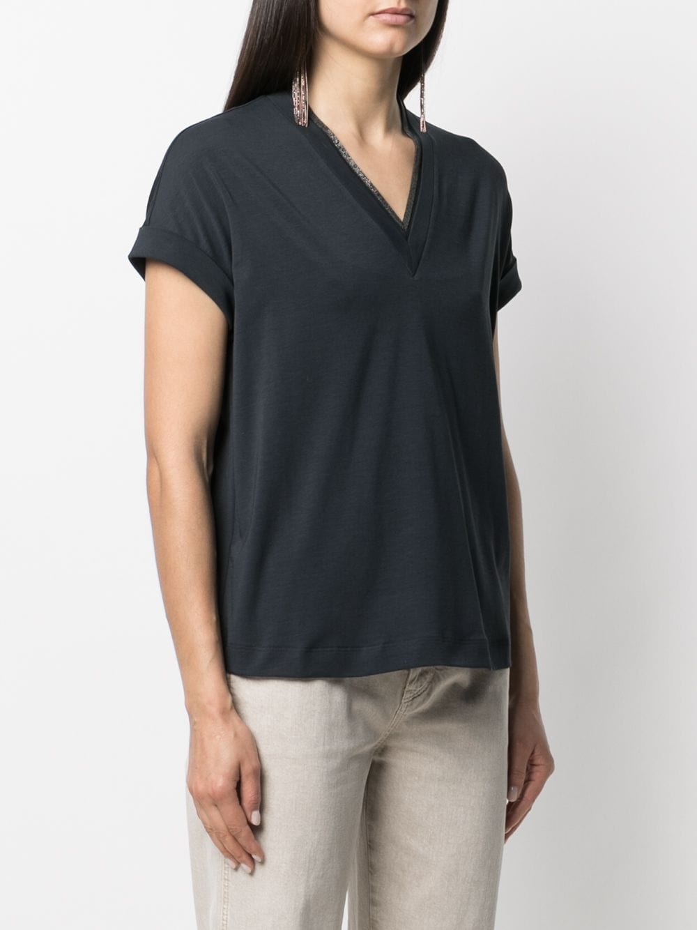 Brunello Cucinelli Topwear Brunello Cucinelli T-shirts and Polos Blue Brunello Cucinelli T-shirts and Polos Blue Brand