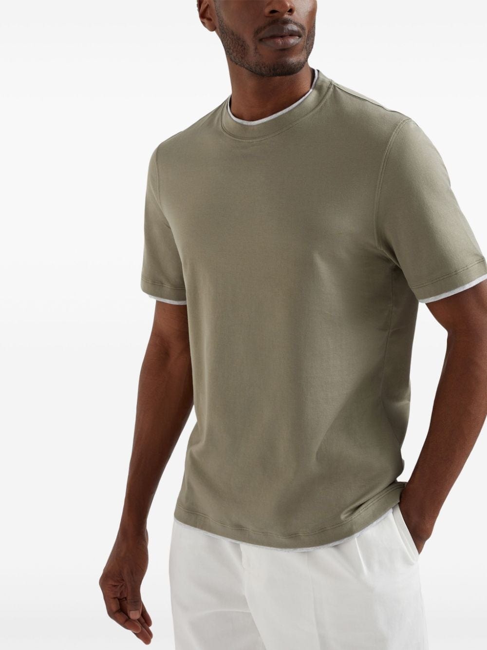 Brunello Cucinelli Topwear S Brunello Cucinelli T-shirts and Polos Green Brunello Cucinelli T-shirts and Polos Green Brand