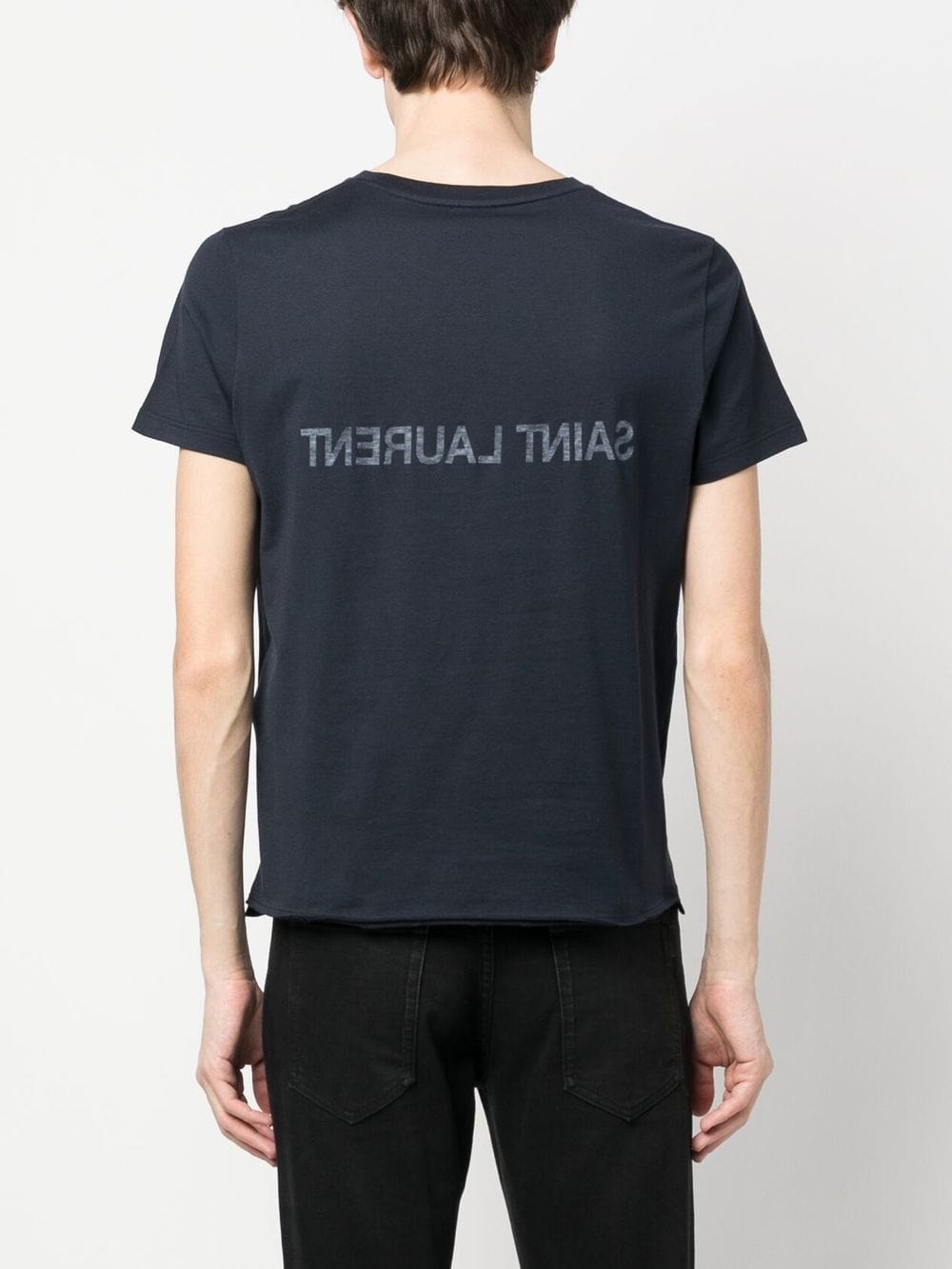 Saint Laurent Topwear Saint Laurent T-shirts and Polos Blue Saint Laurent T-shirts and Polos Blue Brand