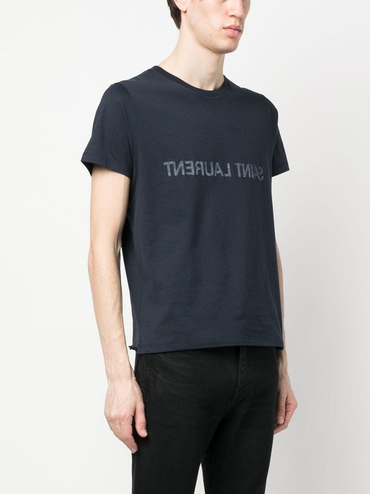 Saint Laurent Topwear Saint Laurent T-shirts and Polos Blue Saint Laurent T-shirts and Polos Blue Brand