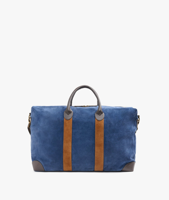 My Style Bags Travel Bags My Style Bags Harvard Twin Deluxe Suede Duffel Travel Bag in Blue for Men Brand