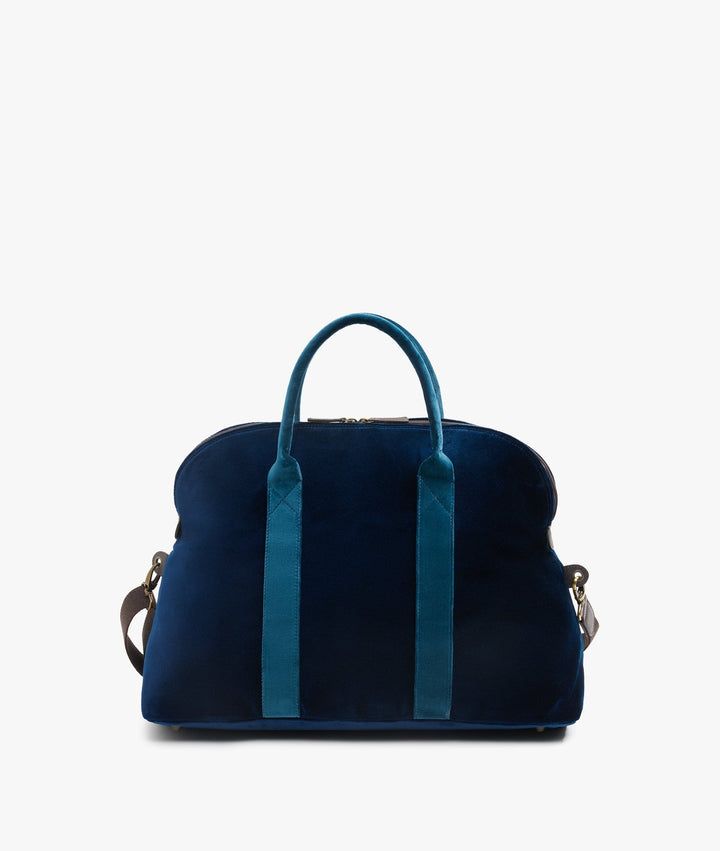 My Style Bags Travel Bags My Style Bags London Smart Twin Velvet Duffel Travel Bag in Blue for Women Brand