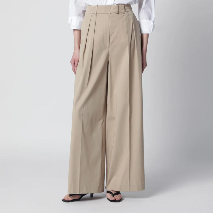 ANINE BING - Beige Lou trousers with pleats Brand Trousers