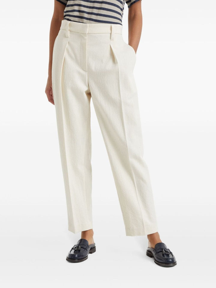 Brunello Cucinelli Trousers Brunello Cucinelli Trousers White Brunello Cucinelli Trousers White Brand