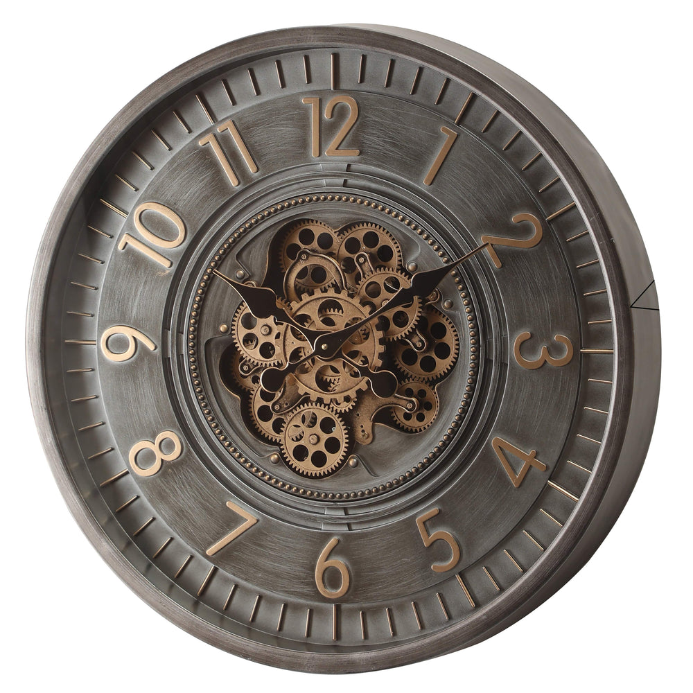 Chilli Wall Clock Krugg Round Moving Cogs Wall Clock Brand