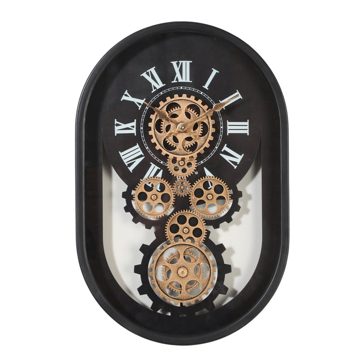 Chilli Wall Clock Oval Moving Cogs Wall Clock Brand