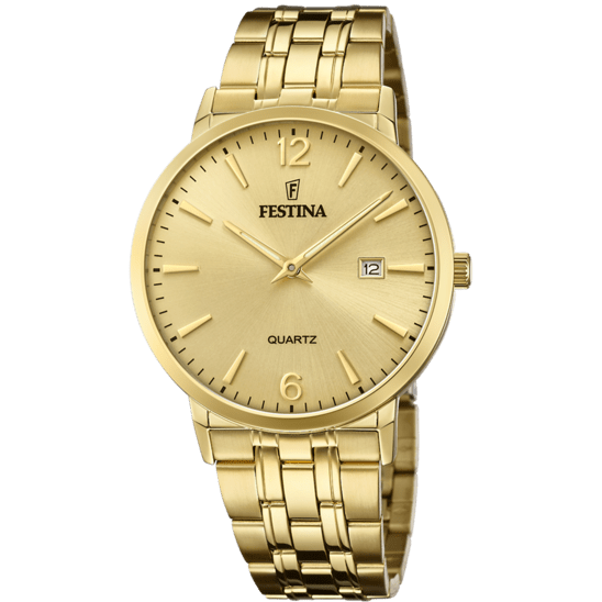 Festina Watch Festina Men's Golden Classics Stainless Steel Watch Bracelet F20513/3 Brand