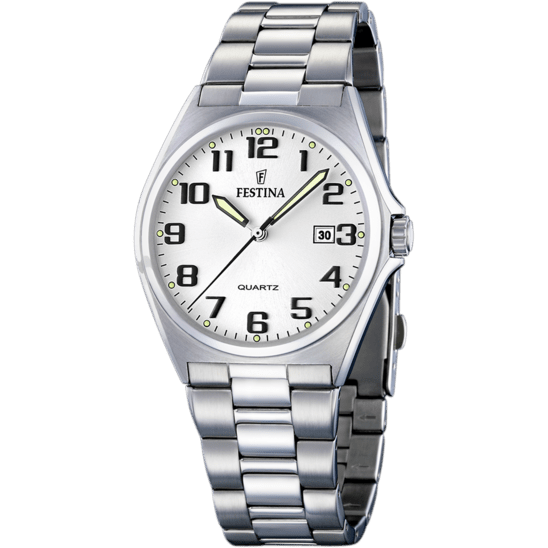 Festina Watch Festina Men's Silver Classics Stainless Steel Watch Bracelet F16374/9 Brand