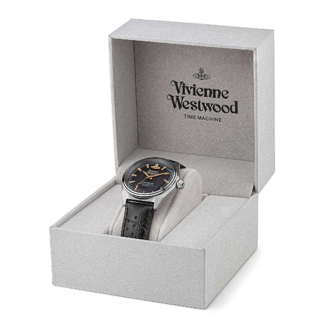 Vivienne Westwood Watch Vivienne Westwood Sydenham Racing Watch Black Leather Strap Sydenham Black Leather Watch By Vivienne Westwood Designer For Women  Brand