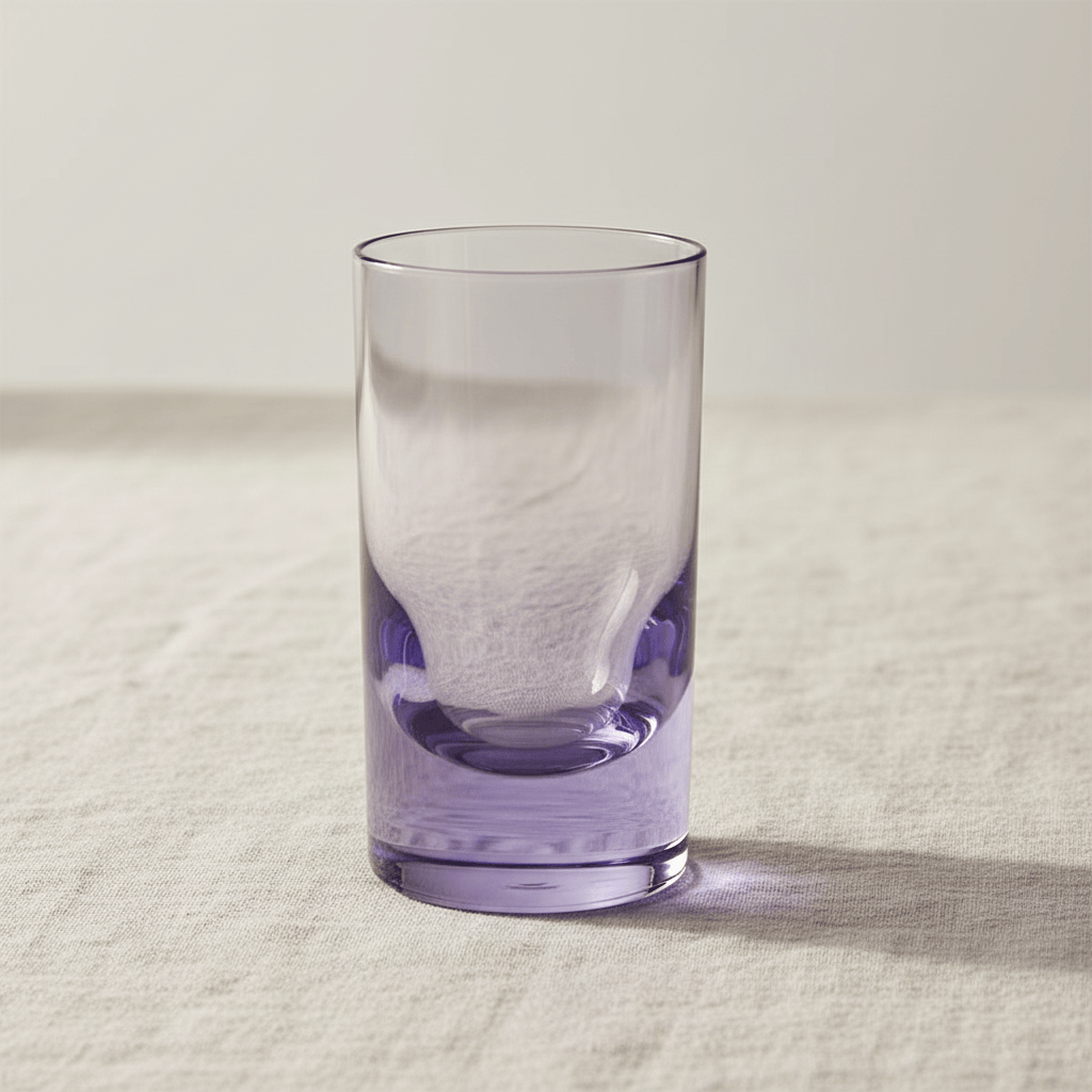 Mario Luca Giusti Set of 6 Whiskey Tumbler Lilac Brand Whiskey Tumbler