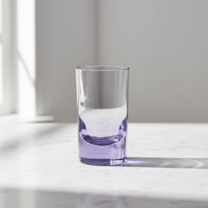 Mario Luca Giusti Set of 6 Whiskey Tumbler Lilac Brand Whiskey Tumbler