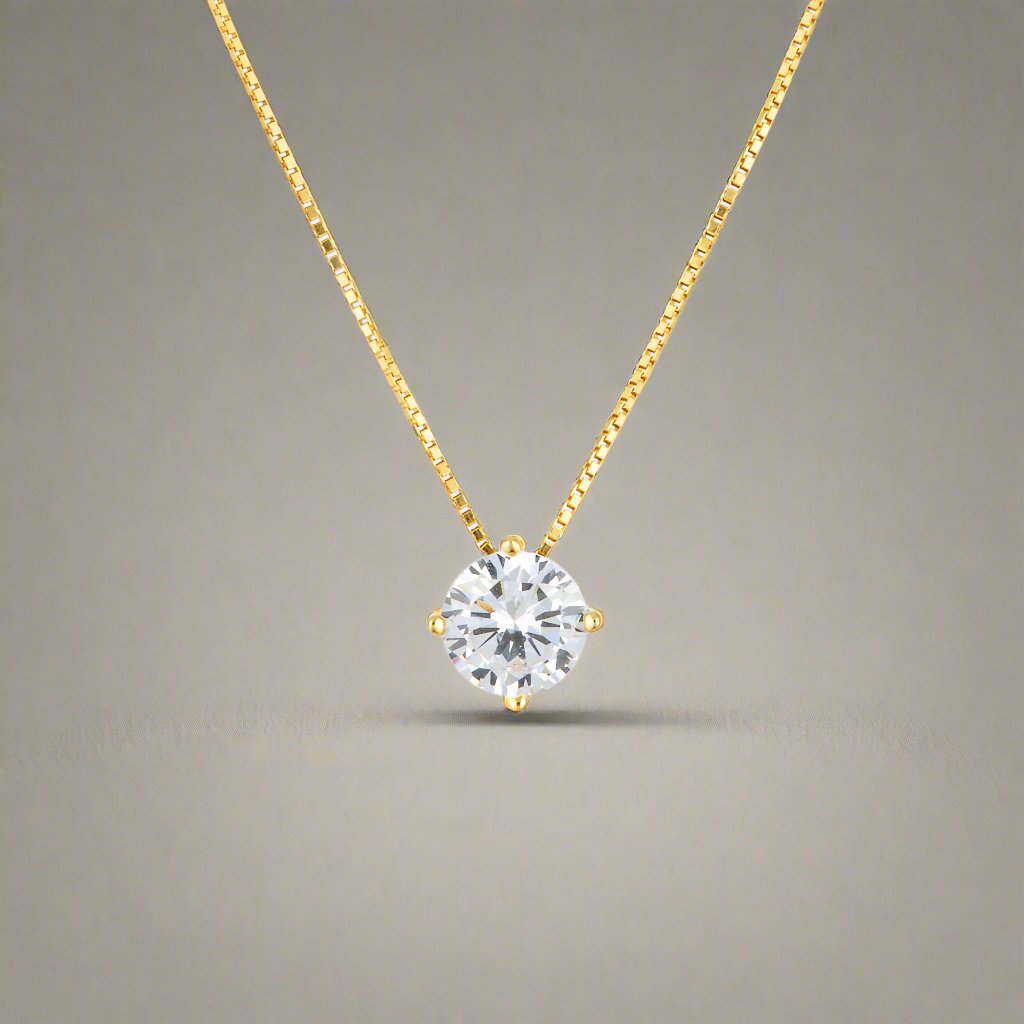 Georgini Gold Moissanite Pendant 1tcw In 9ct Yellow Gold