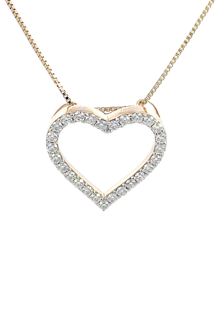 Georgini Gold Heart 0.5tcw In 9ct Yellow Gold Pendant