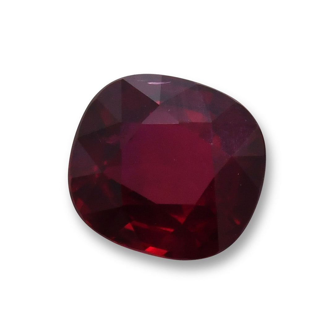 3.06 Carat Red MOZAMBIQUE Cushion Ruby CD No Heat