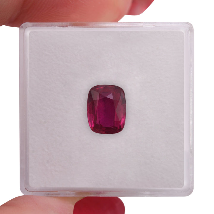 2.02 Carat Red MOZAMBIQUE Cushion Ruby CD