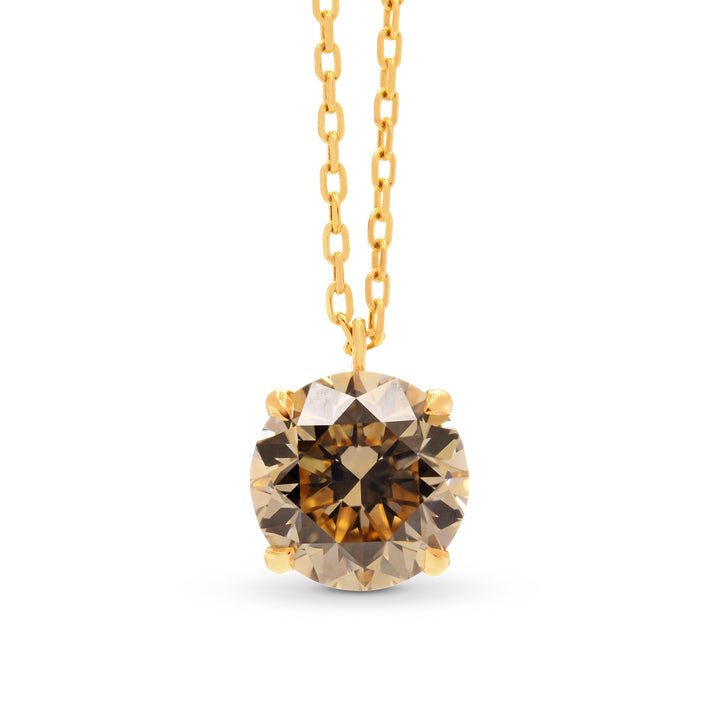 LEIBISH 2.01ct Light Brown Round Brilliant Diamond Pendant