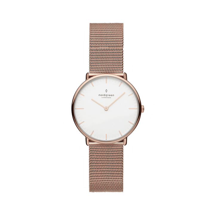 Nordgreen Watch Nordgreen Women's Native 28mm Women's Rose Gold Dress Watch Brand